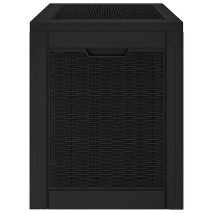 vidaXL Garden Storage Box Black 55.5x43x53 cm Polypropylene 6