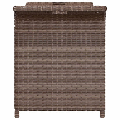 vidaXL Garden Bench with Cushion Brown 116x46x57 cm Poly Rattan 4