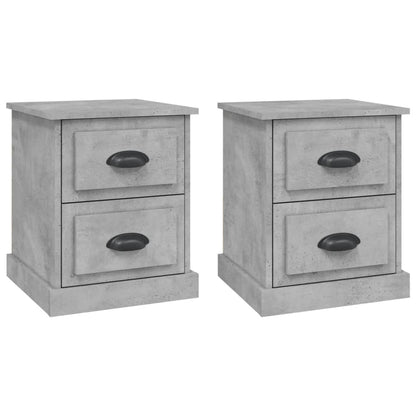vidaXL Bedside Cabinets 2 pcs Concrete Grey 39x39x47.5 cm Engineered Wood 2