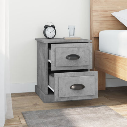 vidaXL Bedside Cabinets 2 pcs Concrete Grey 39x39x47.5 cm Engineered Wood 4
