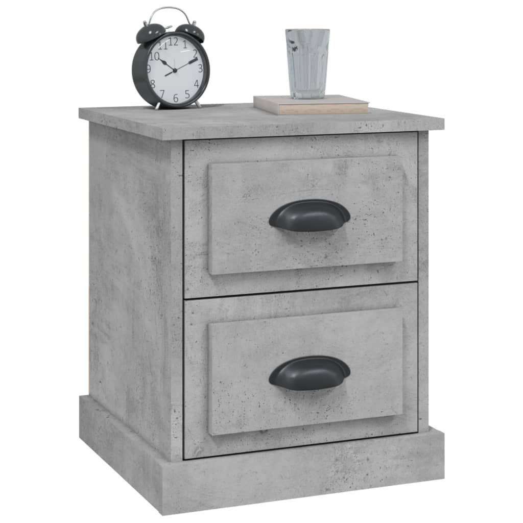 vidaXL Bedside Cabinets 2 pcs Concrete Grey 39x39x47.5 cm Engineered Wood 5