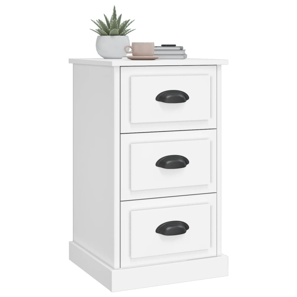 vidaXL Bedside Cabinet White 39x39x67 cm Engineered Wood 4