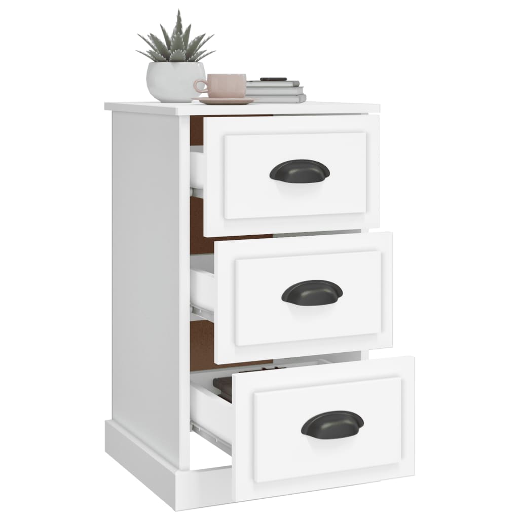 vidaXL Bedside Cabinet White 39x39x67 cm Engineered Wood 5