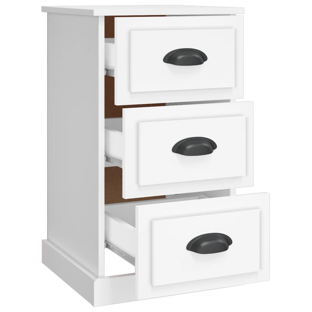 vidaXL Bedside Cabinet White 39x39x67 cm Engineered Wood 6