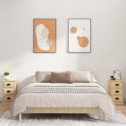 vidaXL Bedside Cabinet Sonoma Oak 39x39x67 cm Engineered Wood 3