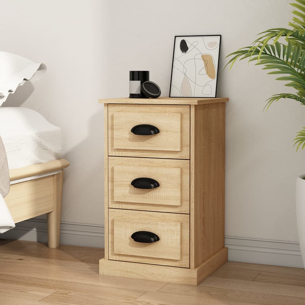 vidaXL Bedside Cabinet Sonoma Oak 39x39x67 cm Engineered Wood 1