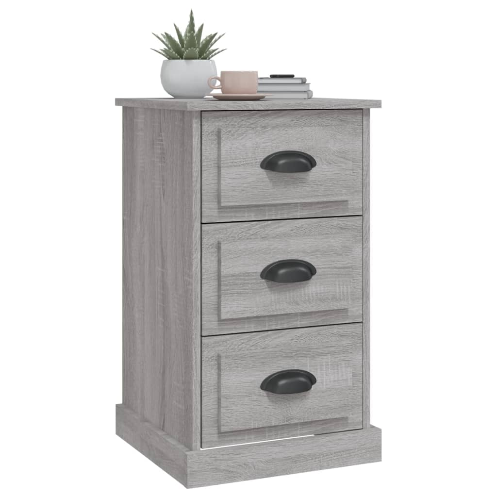 vidaXL Bedside Cabinet Grey Sonoma 39x39x67 cm Engineered Wood 4