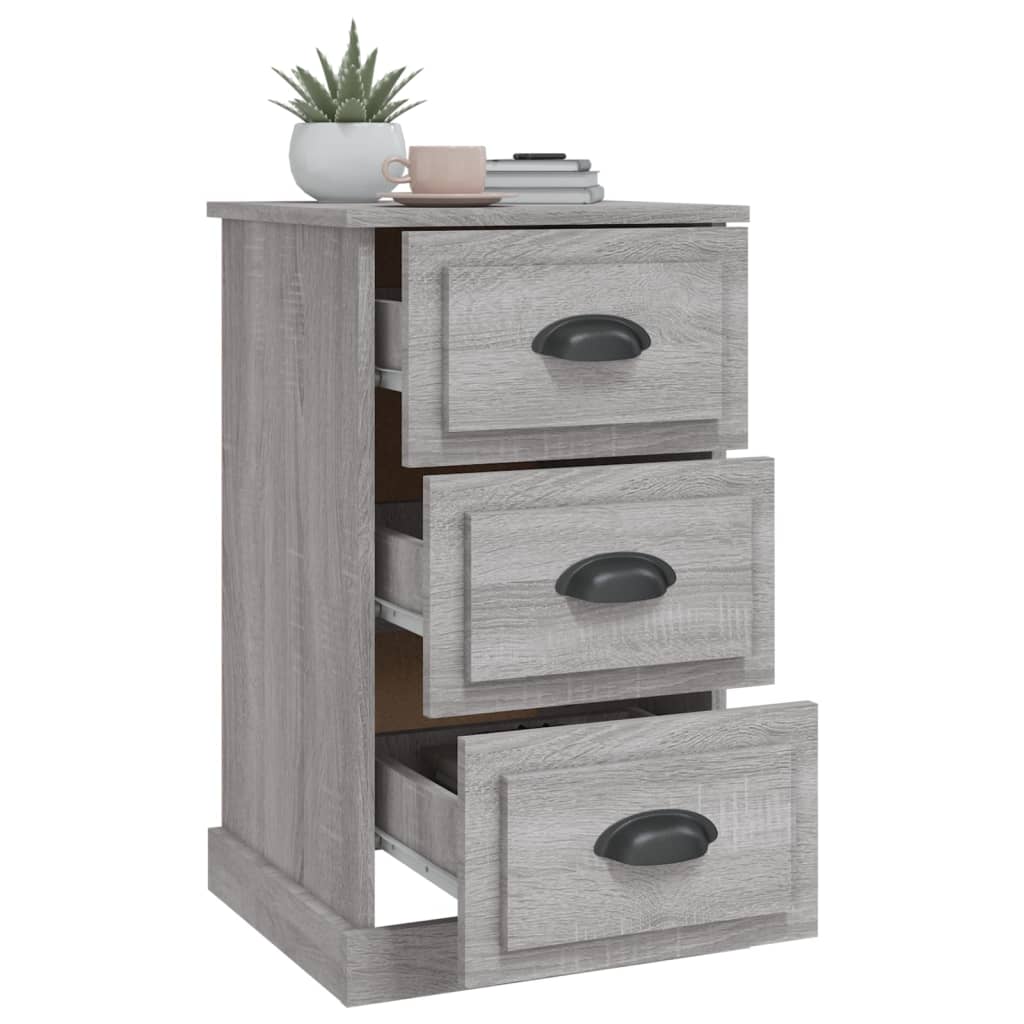 vidaXL Bedside Cabinet Grey Sonoma 39x39x67 cm Engineered Wood 5
