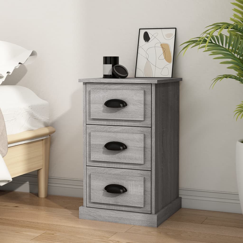 vidaXL Bedside Cabinet Grey Sonoma 39x39x67 cm Engineered Wood 1