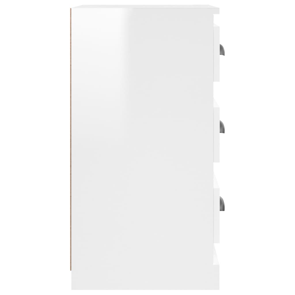 vidaXL Sideboard High Gloss White 36x35,5x67,5 cm Engineered Wood 6