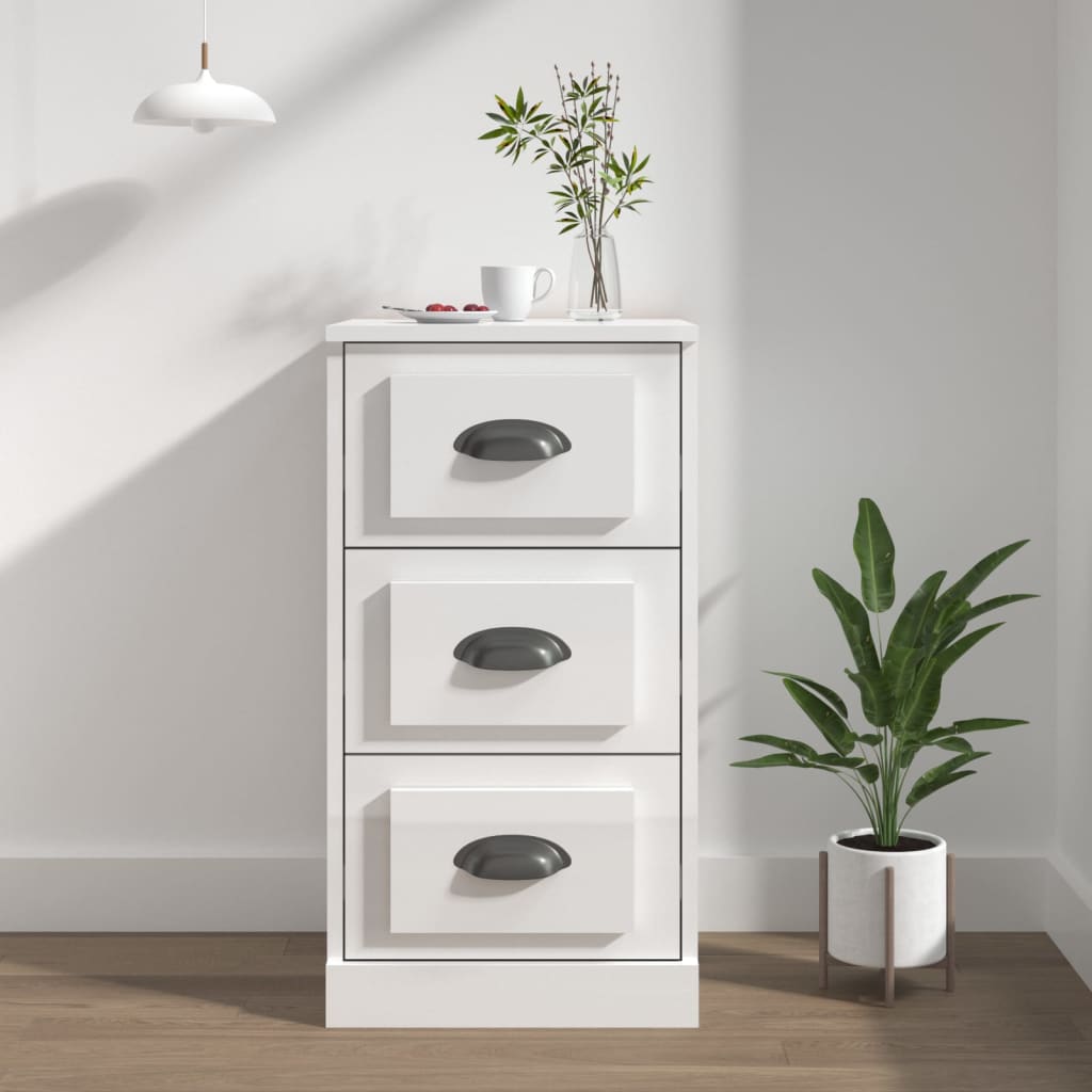 vidaXL Sideboard High Gloss White 36x35,5x67,5 cm Engineered Wood 1
