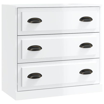 vidaXL Sideboard High Gloss White 70x35.5x67.5 cm Engineered Wood 2