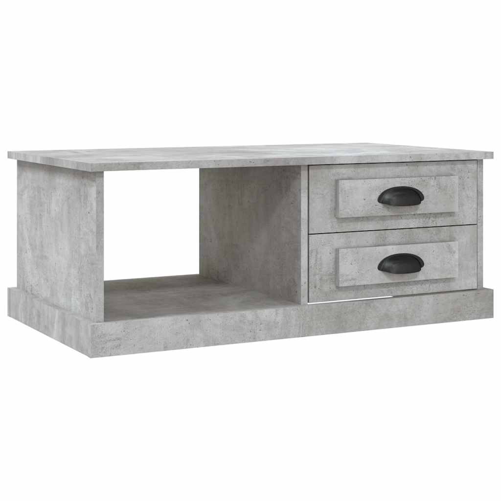 vidaXL Coffee Table Concrete Grey 90x50x35 cm Engineered Wood 2