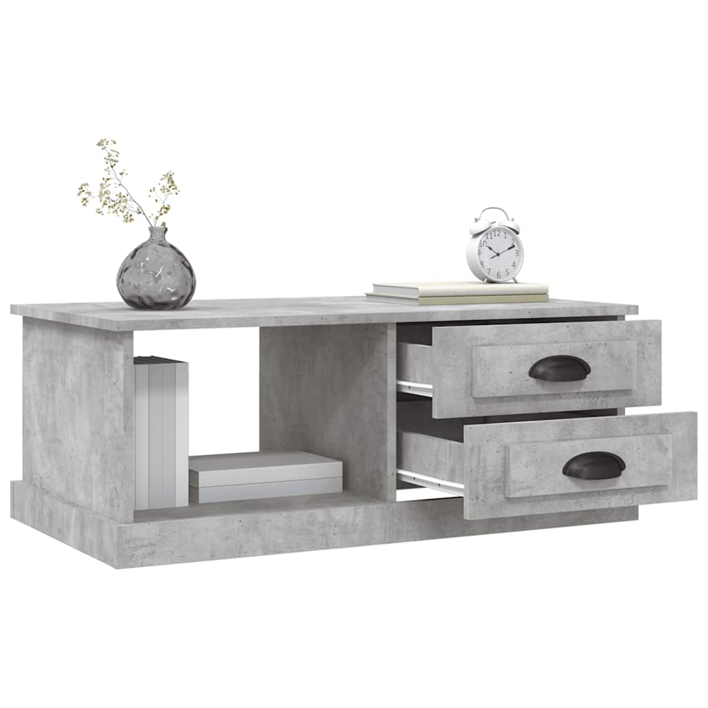vidaXL Coffee Table Concrete Grey 90x50x35 cm Engineered Wood 5