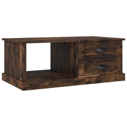 vidaXL Coffee Table Smoked Oak 90x50x35 cm Engineered Wood 2