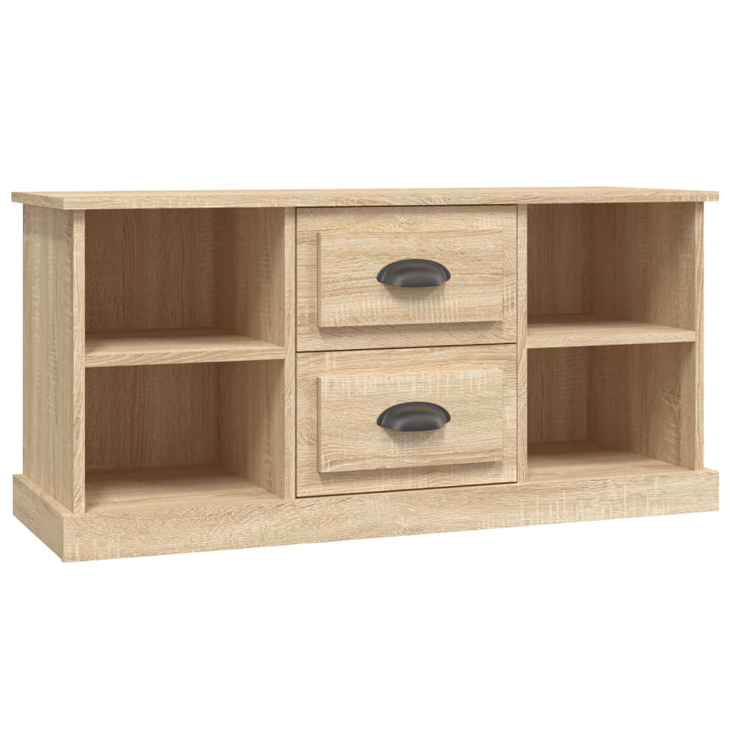 vidaXL TV Cabinet Sonoma Oak 99.5x35.5x48 cm Engineered Wood 2