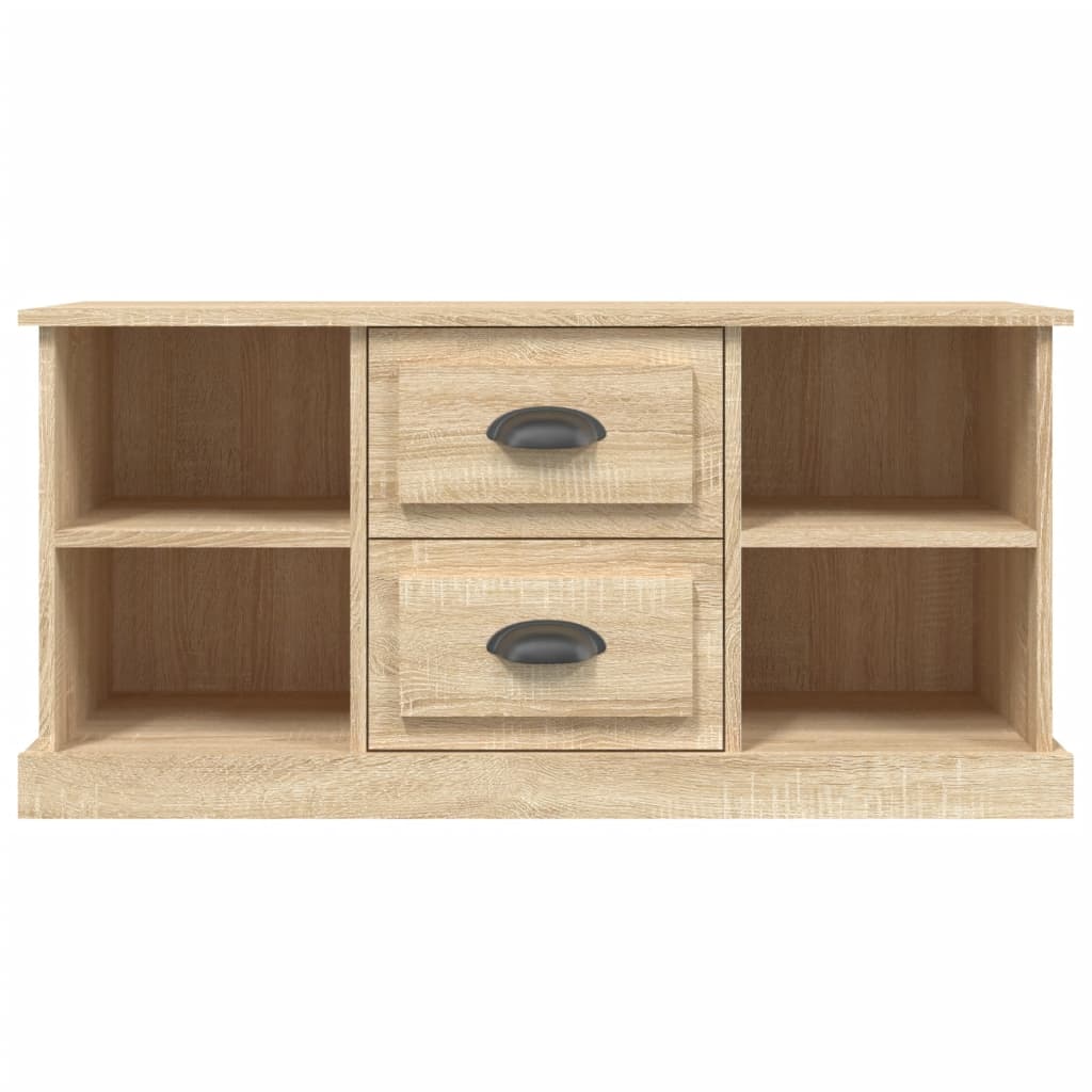 vidaXL TV Cabinet Sonoma Oak 99.5x35.5x48 cm Engineered Wood 6