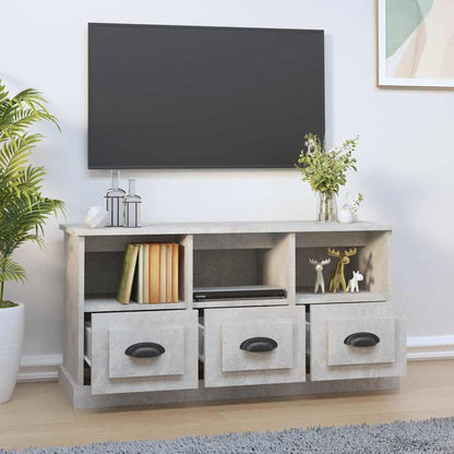 vidaXL TV Cabinet Concrete Grey 100x35x50 cm Engineered Wood 3