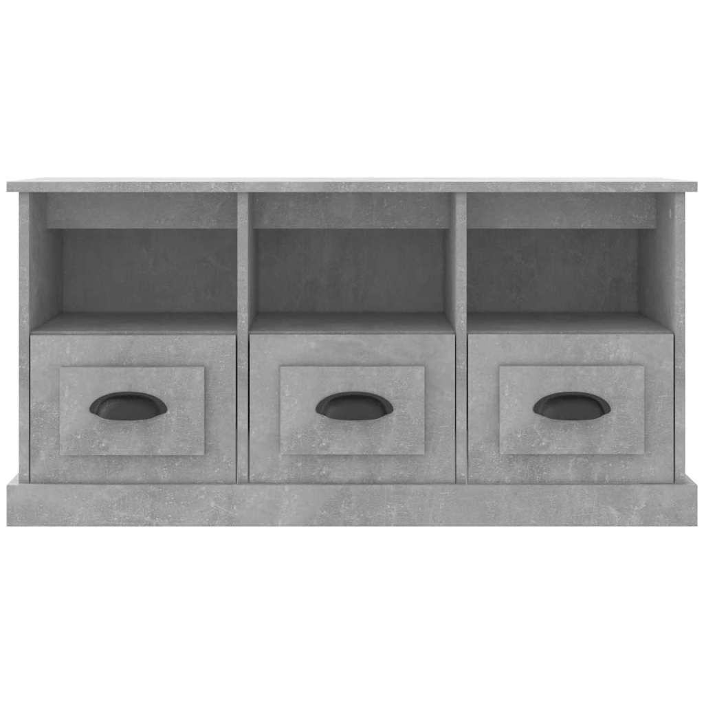vidaXL TV Cabinet Concrete Grey 100x35x50 cm Engineered Wood 6