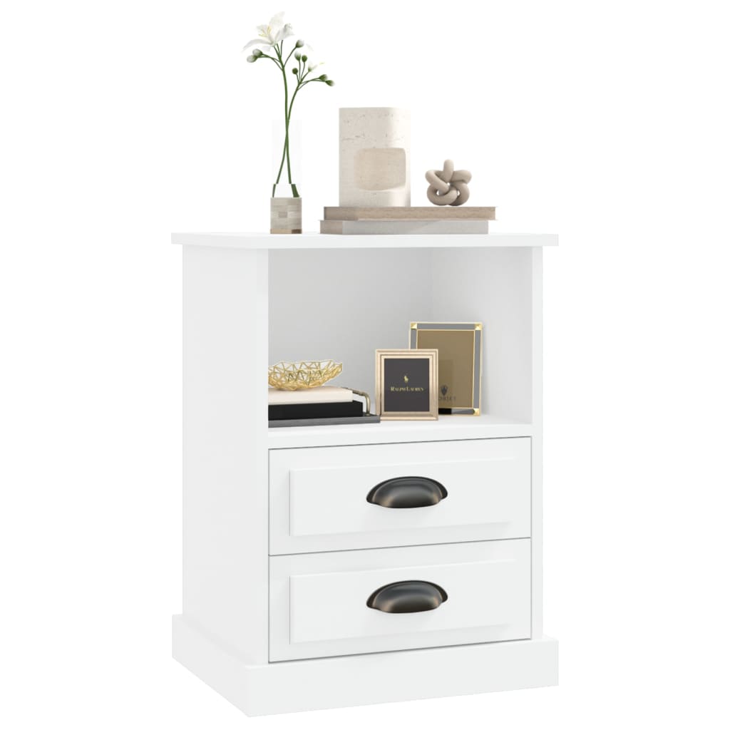 vidaXL Bedside Cabinet White 43x36x60 cm 4