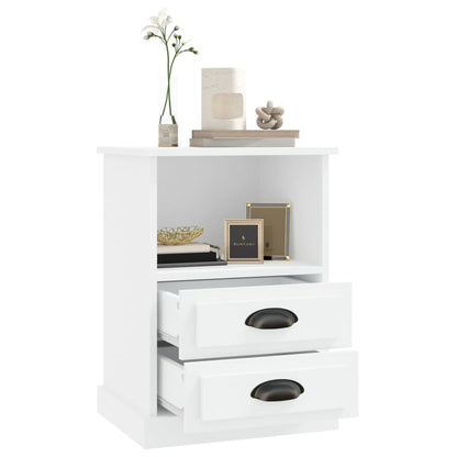 vidaXL Bedside Cabinet White 43x36x60 cm 5