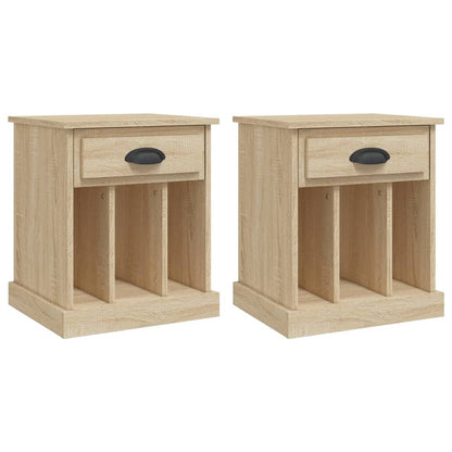 vidaXL Bedside Cabinets 2 pcs Sonoma Oak 43x36x50 cm 2