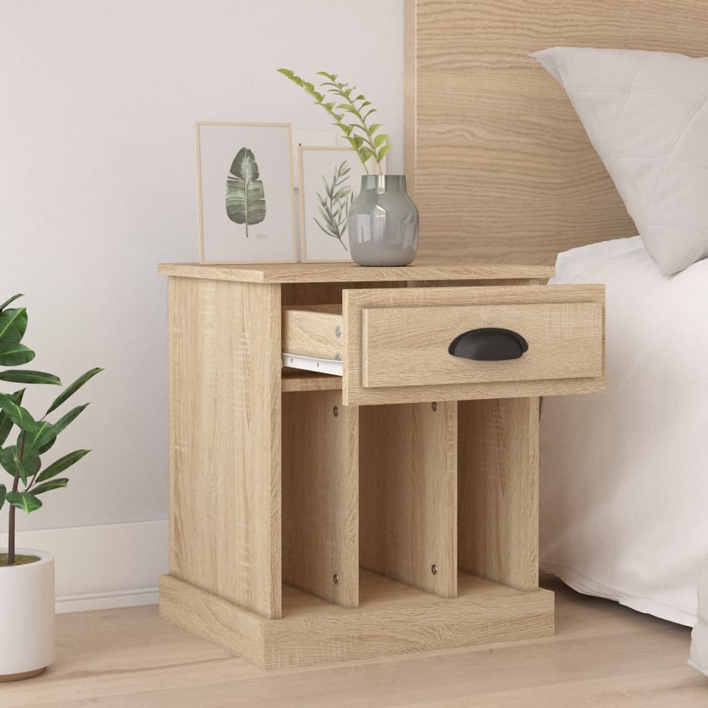 vidaXL Bedside Cabinets 2 pcs Sonoma Oak 43x36x50 cm 3