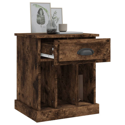vidaXL Bedside Cabinets 2 pcs Smoked Oak 43x36x50 cm 5