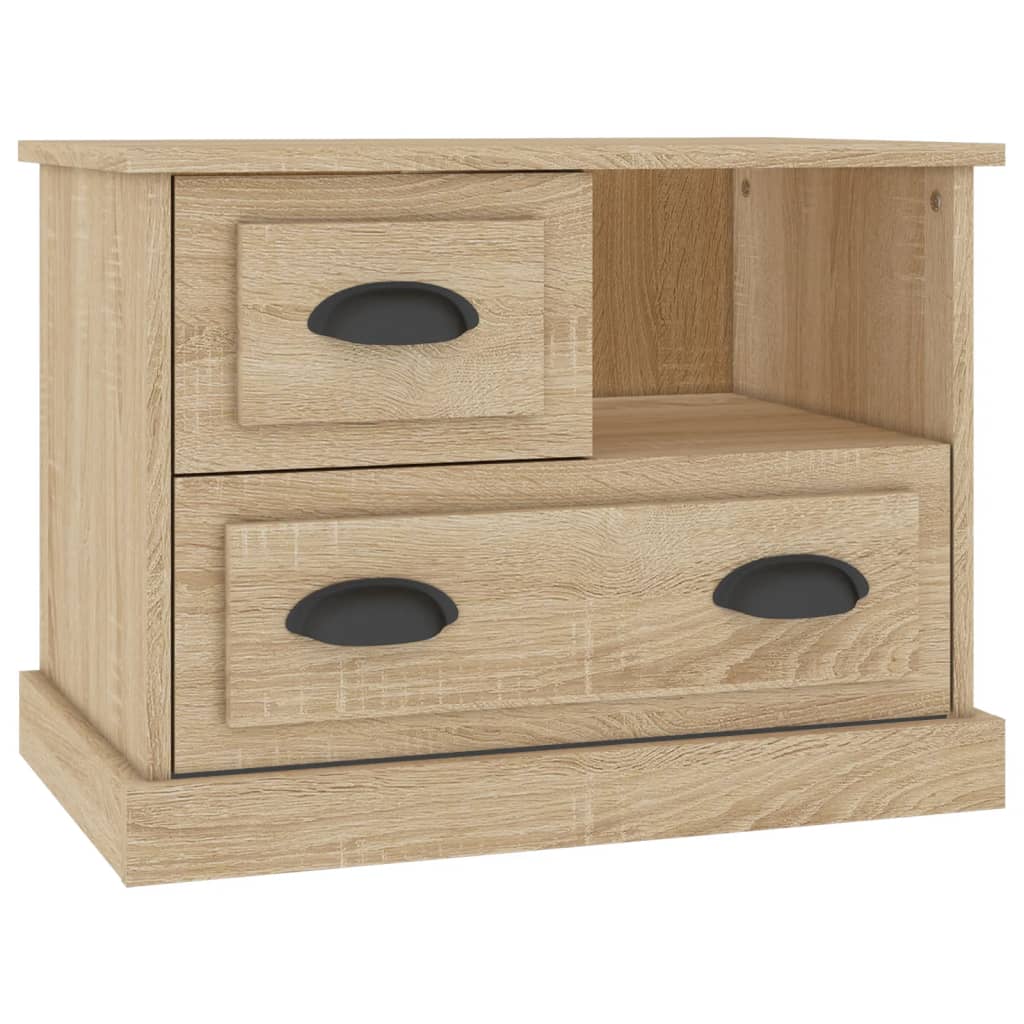 vidaXL Bedside Cabinet Sonoma Oak 60x39x45 cm 2