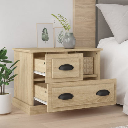 vidaXL Bedside Cabinet Sonoma Oak 60x39x45 cm 3