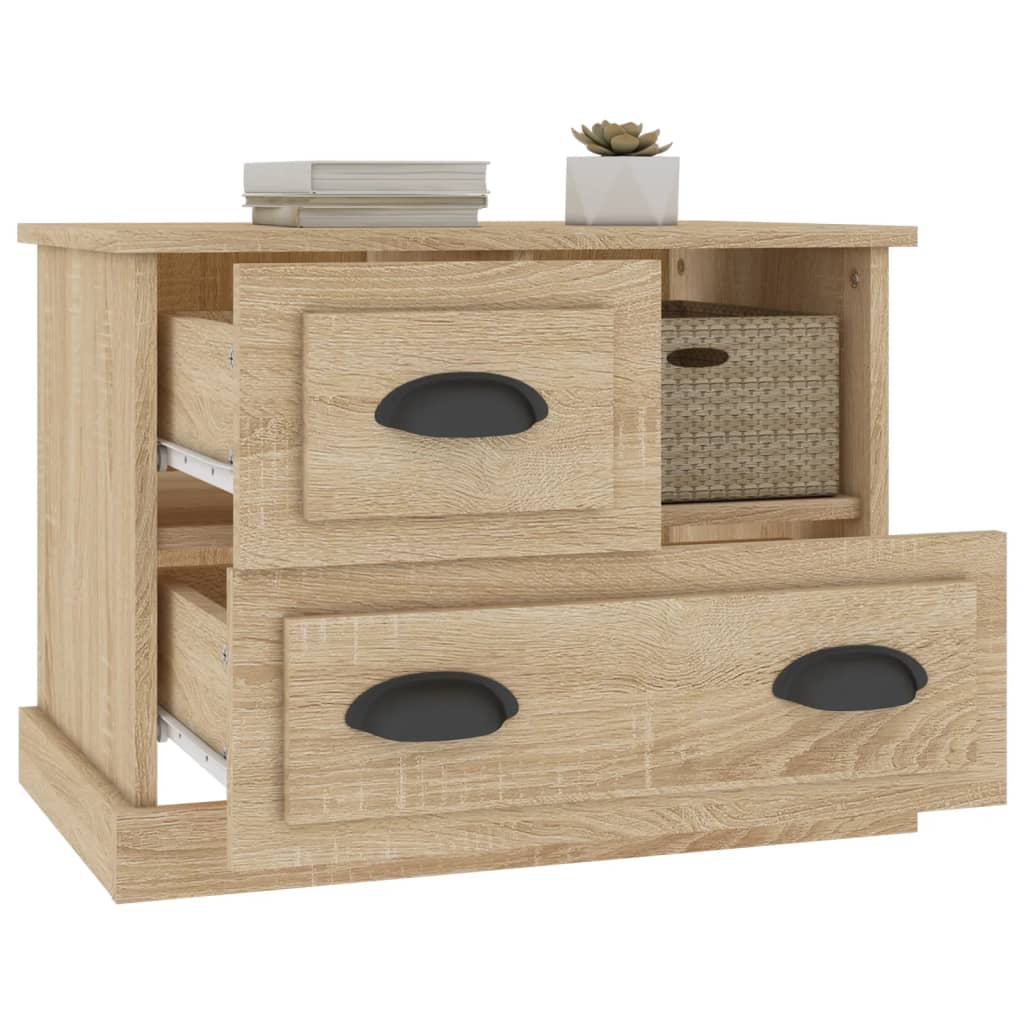 vidaXL Bedside Cabinet Sonoma Oak 60x39x45 cm 5