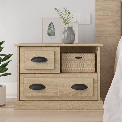 vidaXL Bedside Cabinet Sonoma Oak 60x39x45 cm 1