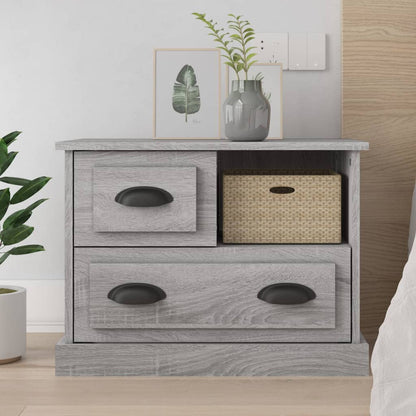 Bedside Cabinet Grey Sonoma