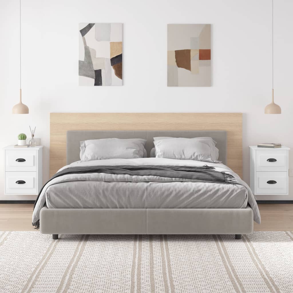 vidaXL Wall-mounted Bedside Cabinets 2 pcs High Gloss White 41.5x36x53cm 3