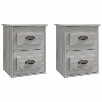vidaXL Wall-mounted Bedside Cabinets 2 pcs Grey Sonoma 41.5x36x53cm 2