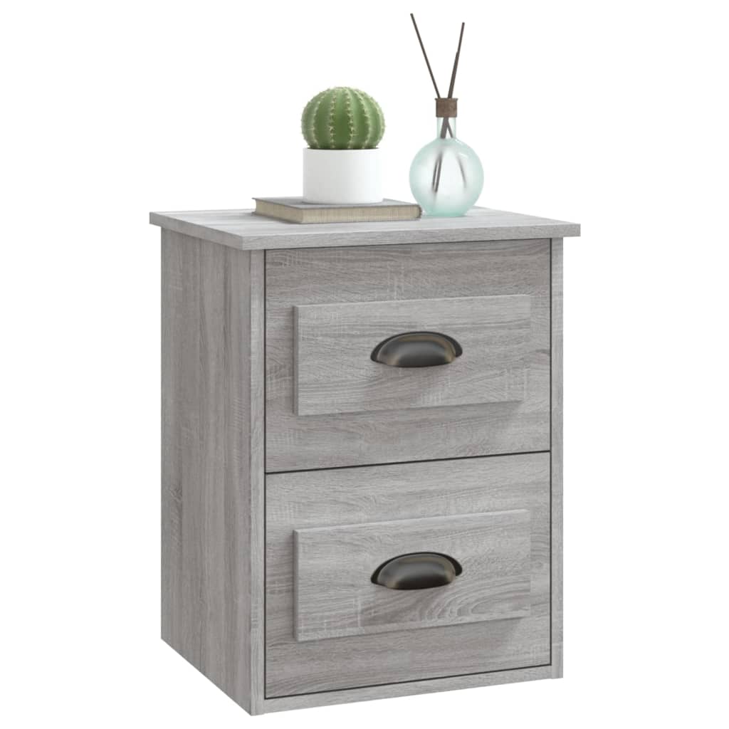 vidaXL Wall-mounted Bedside Cabinets 2 pcs Grey Sonoma 41.5x36x53cm 5