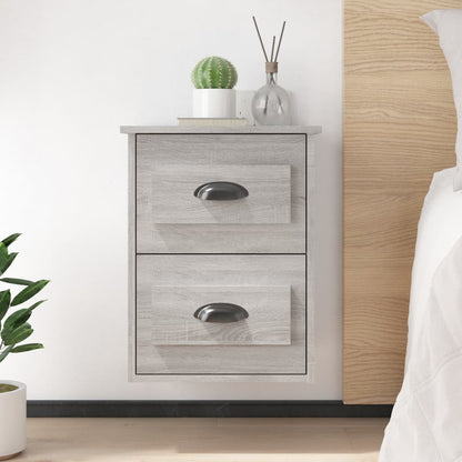 vidaXL Wall-mounted Bedside Cabinets 2 pcs Grey Sonoma 41.5x36x53cm 1