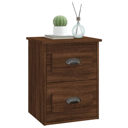 vidaXL Wall-mounted Bedside Cabinets 2 pcs Brown Oak 41.5x36x53cm 5