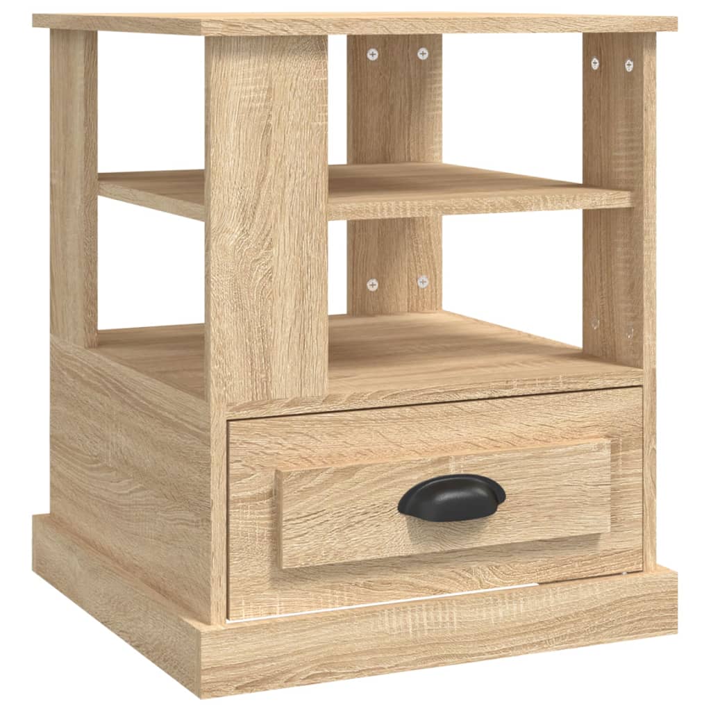 vidaXL Side Table Sonoma Oak 50x50x60 cm Engineered Wood 2