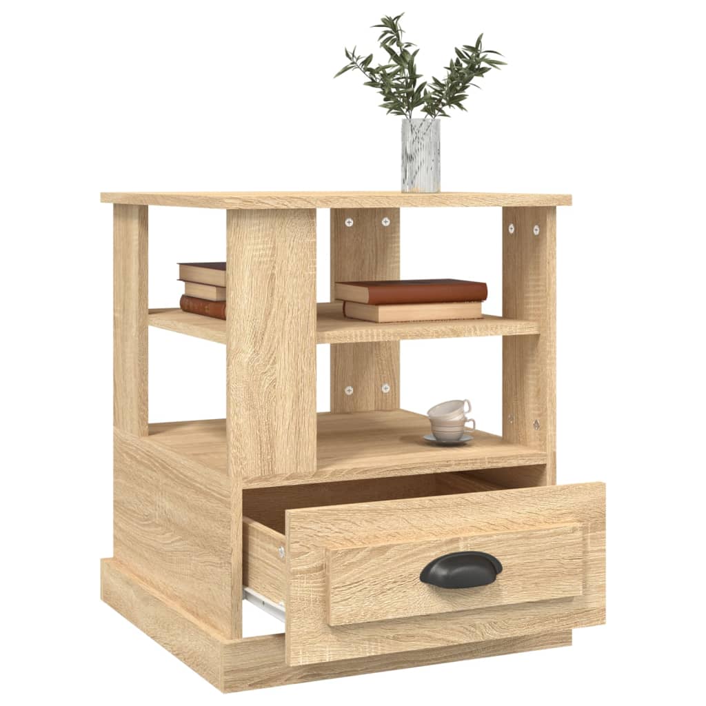 vidaXL Side Table Sonoma Oak 50x50x60 cm Engineered Wood 5