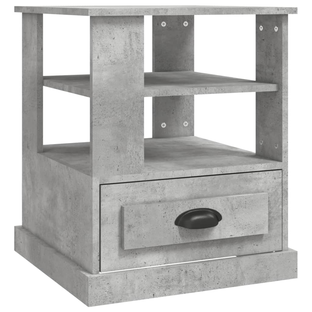 vidaXL Side Table Concrete Grey 50x50x60 cm Engineered Wood 2