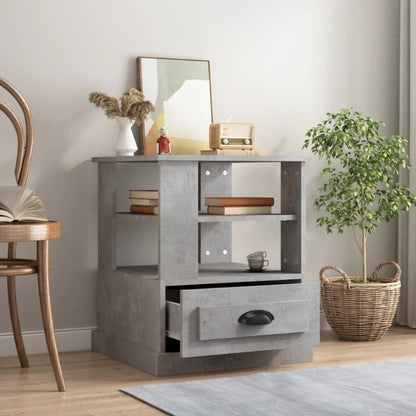 vidaXL Side Table Concrete Grey 50x50x60 cm Engineered Wood 3