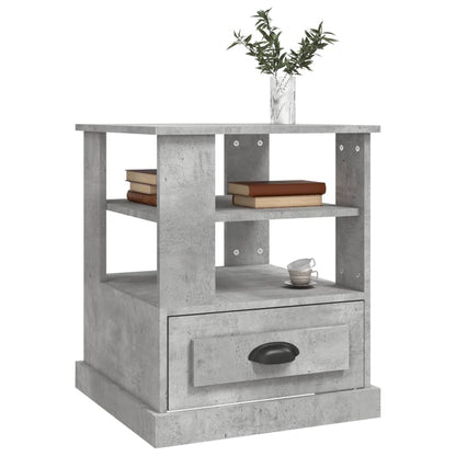vidaXL Side Table Concrete Grey 50x50x60 cm Engineered Wood 4