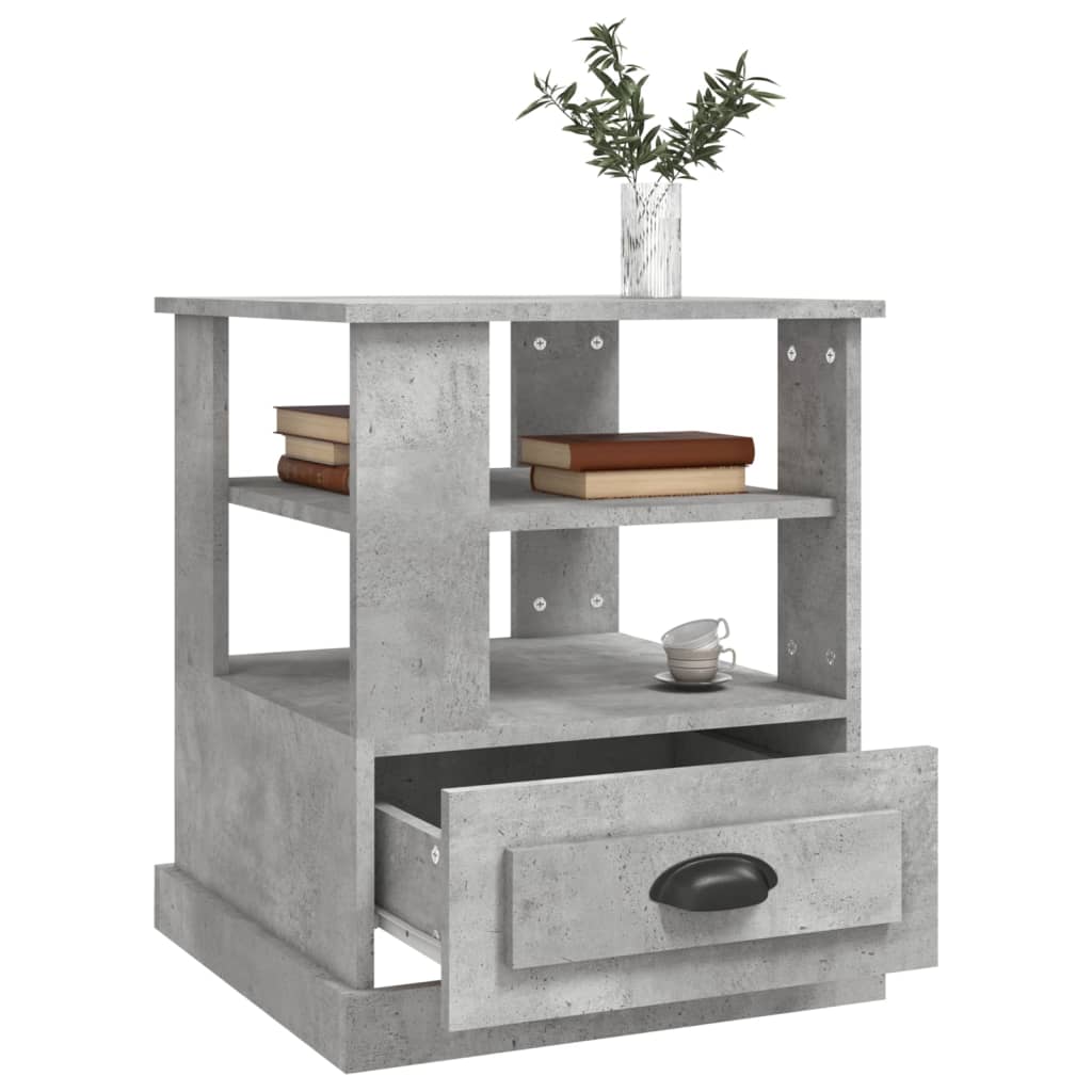 vidaXL Side Table Concrete Grey 50x50x60 cm Engineered Wood 5