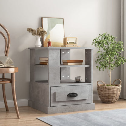 vidaXL Side Table Concrete Grey 50x50x60 cm Engineered Wood 1