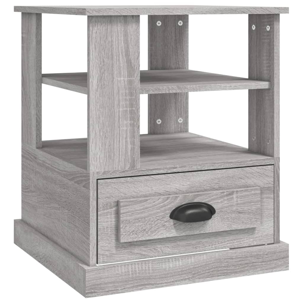 vidaXL Side Table Grey Sonoma 50x50x60 cm Engineered Wood 2