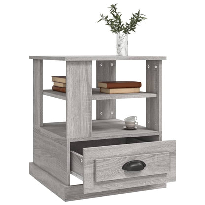 vidaXL Side Table Grey Sonoma 50x50x60 cm Engineered Wood 5
