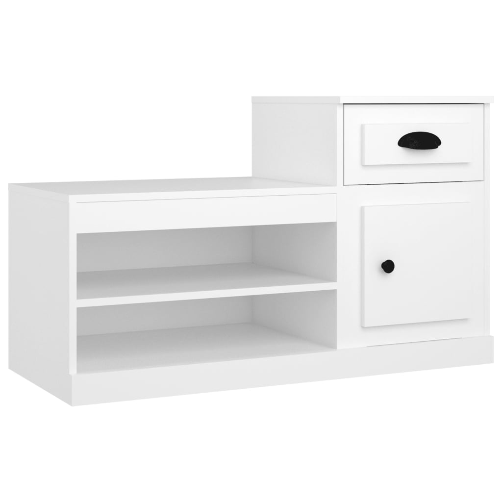 vidaXL Shoe Cabinet White 100x42x60 cm Engineered Wood 2
