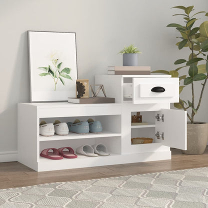 vidaXL Shoe Cabinet White 100x42x60 cm Engineered Wood 3