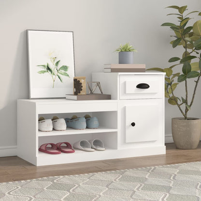 vidaXL Shoe Cabinet White 100x42x60 cm Engineered Wood 1